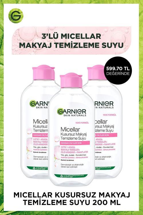 3'Lü Micellar Kusursuz Makyaj Temizleme Suyu 200Ml