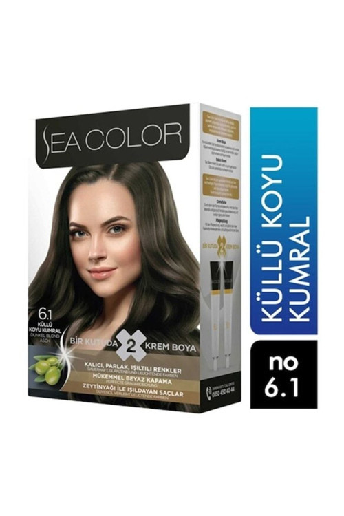 Sea Color Saç Boyası 6.1 Küllü Koyu Kumral