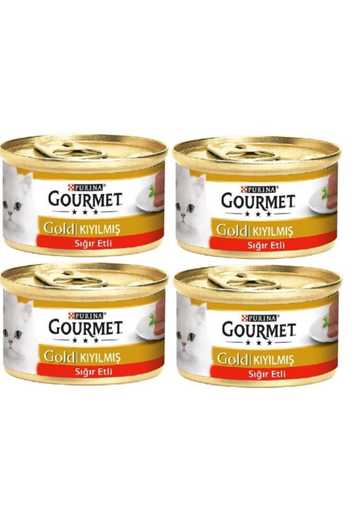 4 Adet Kıyılmış Sığır Etli Kedi Konservesi 85 Gr