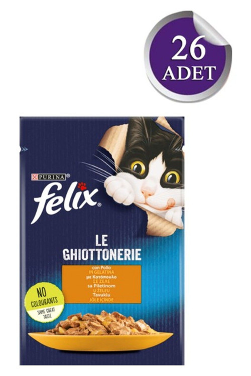 Purina Felix Tavuklu Yetişkin Kedi Yaş Mama 26 X 85 Gr