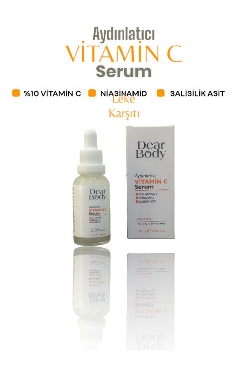 Dear Body Aydınlatıcı %10 Vitamin C Serum Leke Karşıtı Serum Niasinamid Salisilik Asit 30 Ml.
