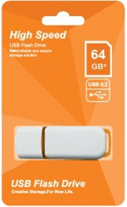 64Gb Plastik Beyaz-Turuncu 3.2 Usb Flash Bellek