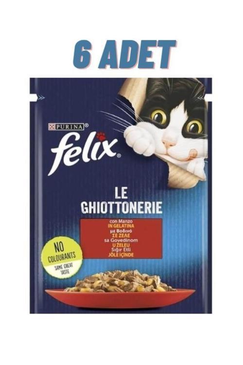 Felix Sığır Etli Yetişkin Kedi Konservesi Pouch 6X85 Gr - Petshopundan