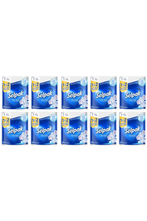 3 Katlı Dev Rulo Havlu 10 Adet