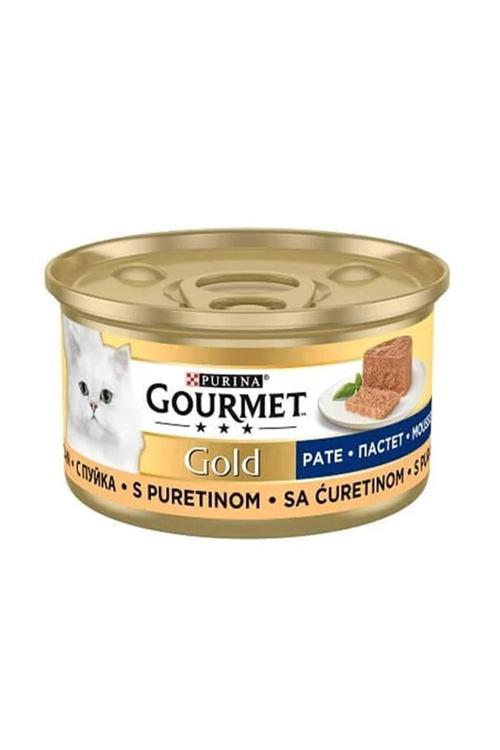 Gold Kıyılmış Hindi Etli Kedi Konserve Maması 85Gr X 12 Adet
