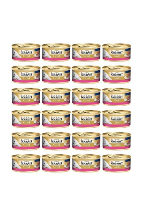 Purina  Gold Kıyılmış Sığır Etli Konserve Yaş Kedi Maması 85 Gr (24 Adet)