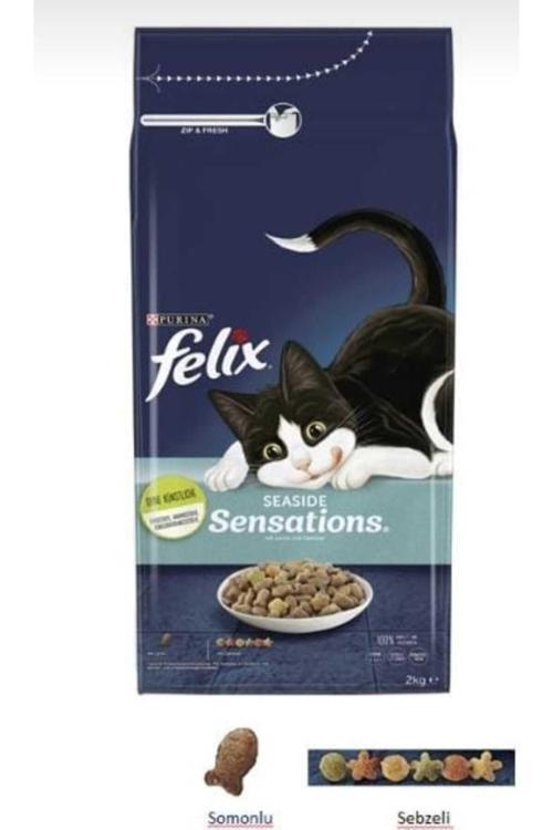 Felix Sensations Somonlu Sebzeli Kuru Kedi Maması 2Kg