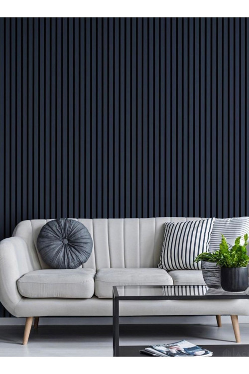 Ahşap Duvar Paneli Soft Touch Gece Mavisi 6'Lı Ürün Mdf