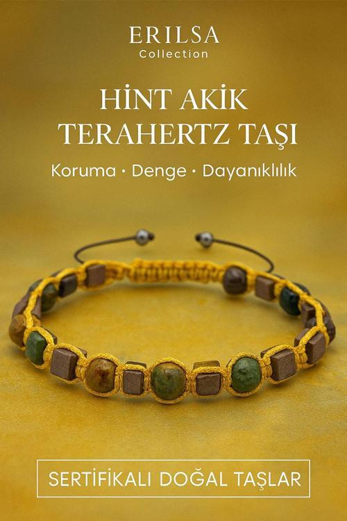 Sertifikalı Hint Akik ve Terahertz Taşı Bileklik – Güç, Koruma ve Dengeyi Bir Araya Getirir