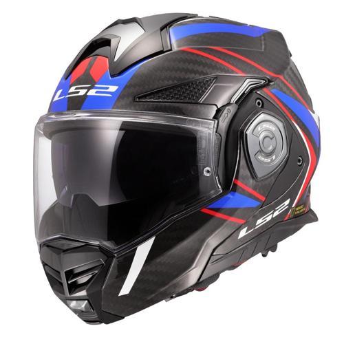 Advant X Karbon Future 2 Beyaz Mavi Çene Açılır Kask