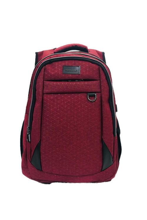 Günlük Seyahat Okul 15.6 Inç Laptop Sırt Çantası Bordo