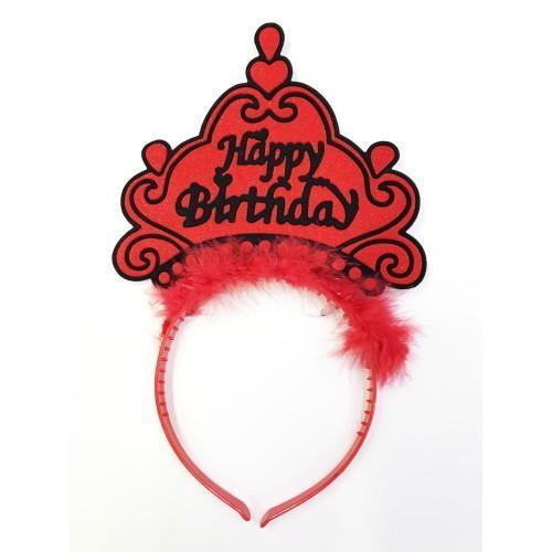 Büro Ev Ofis Etkinlik Gösteri Kostüm Tacı için 12ADET Happy Birthday Yazılı Neon Taç Seti