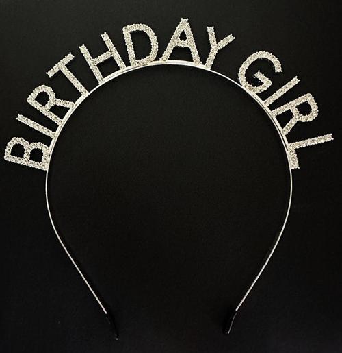 Büro Ev Ofis Etkinlik Gösteri Kostüm Tacı için 17x16CM Silver Kristal Taşlı Birthday Girl Taç