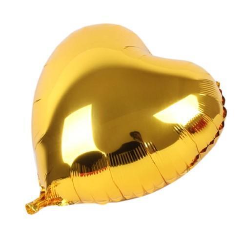 Büro Ev Ofis Etkinik Balonları için 45CM Golden Kalp Folyo Balon