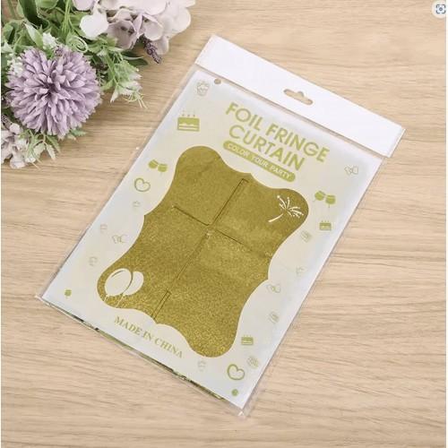 Büro Ev Ofis Etkinik Dekoru için 1x2MT Golden Dekoratif Fon Perde
