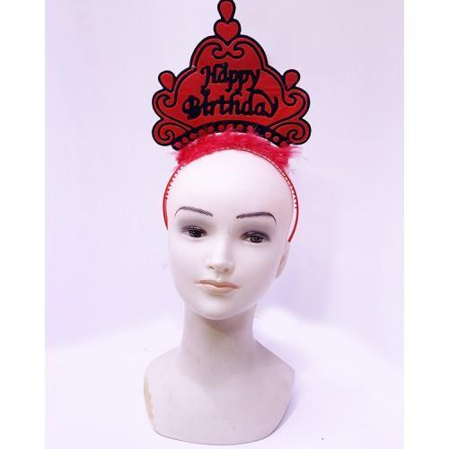 Büro Ev Ofis Etkinlik Gösteri Kostüm Tacı için Kırmızı Happy Birthday Neon Taç