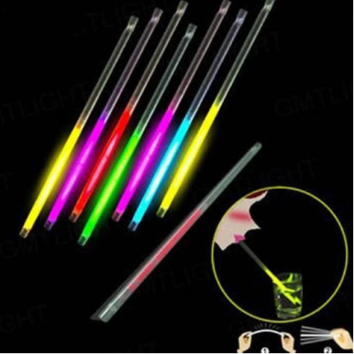 Büro Ev Ofis Etkinik Süsleri için 3ADET 3RENK Karanlıkta Parlayan Fosforlu Glow Pipet Seti