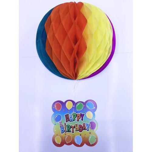 Büro Ev Ofis Etkinik Süsleri için 55CM Happy Birthday Kağıt Süsü