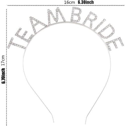 Büro Ev Ofis Etkinlik Gösteri Kostüm Tacı için Siver Kaplı Kristal Taşlı Team Bride Taç
