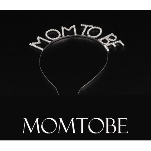 Büro Ev Ofis Etkinlik Gösteri Anne Kostüm Tacı için Silver Kristal Taşlı Mom to Be Taç