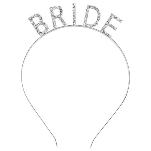 Büro Ev Ofis Etkinlik Gösteri Bekarlığa Veda için 16x10CM Silver Kristal Taş Bride Tacı