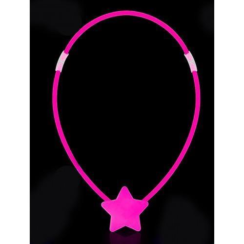 Büro Ev Ofis Etkinlik Gösteri Kostümü için Glow Stick Karanlıkta Parlayan Fosforlu Yıldız Kolye