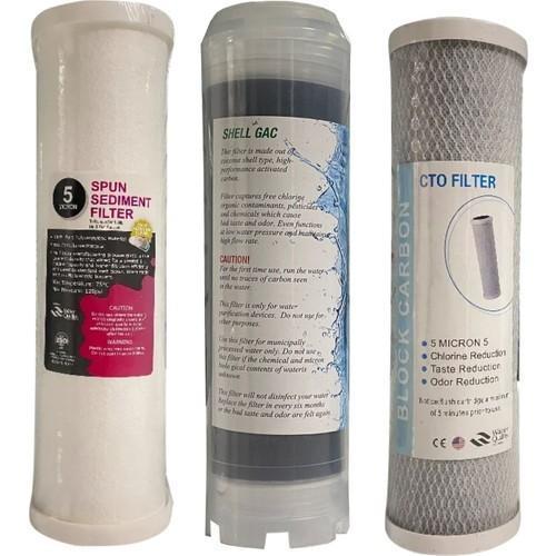 Ihlas Aura Cebilon Uyumlu Açık Kasa Su Arıtma 3'lü Lüx 10" Filtre Seti