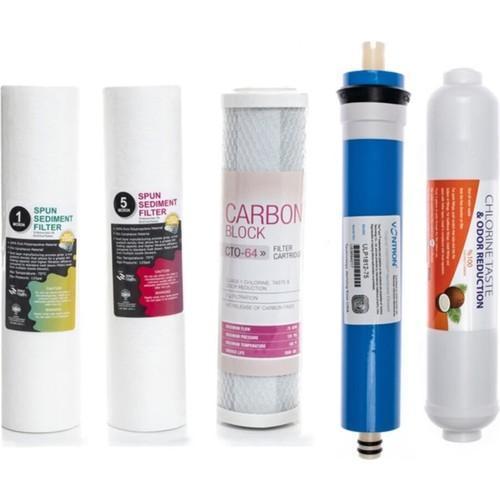 Açık Kasa Su Arıtma Cihazı Uyumlu 5'li Filtre Seti Vontron Membran