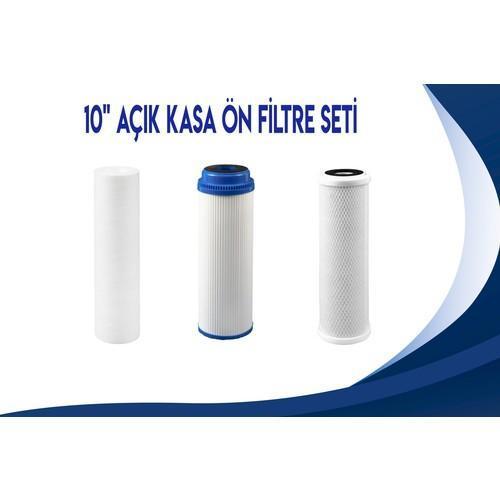 Açık Kasa Su Arıtma Cihazı Filtresi Ön Takım Filtre Seti 10inç