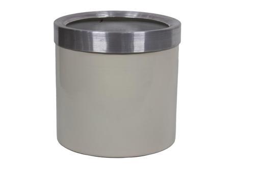 Metal Saksı Beyaz Gümüş Bilezikli 25*25*25
