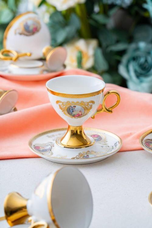 HXF-06918 Rosanna 6lı Kahve Fincan Takımı