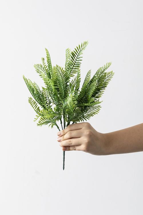 Yapay Fenix Demeti Yeşil 35 Cm 7 Dal(Uv)