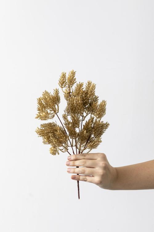 Yapay Çamdalı Demeti Gold 30 Cm 5 Dal(Uv)