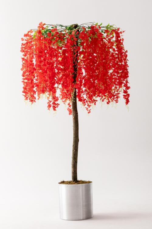 Yapay Akasya Ağacı Kırmızı 180 Cm