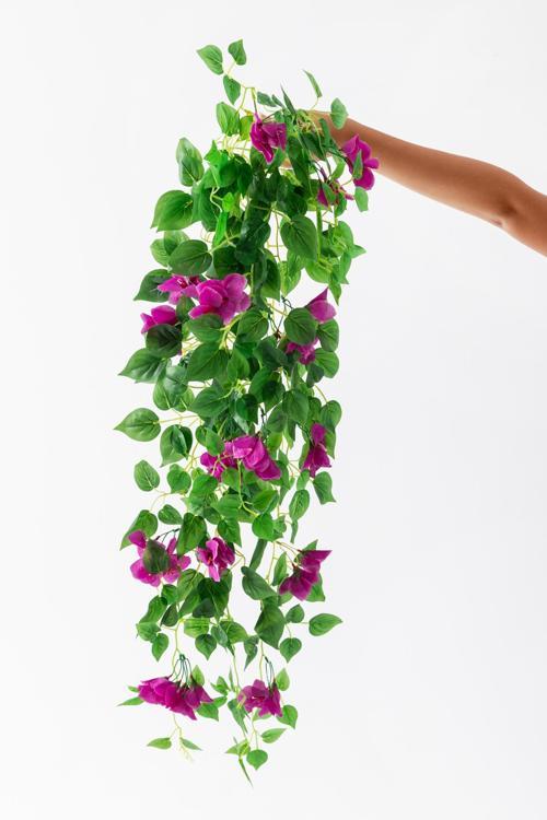 Yapay Sarmaşık Begonvil Mor 100 Cm 8 Dal