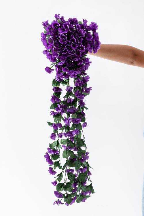 Yapay Begonvil Çiçeği 75 cm Mor 22 dal