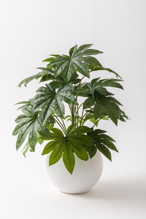 Yapay Salon Köşe Çiçeği Japon Çınar 80 Cm Plastik Küre