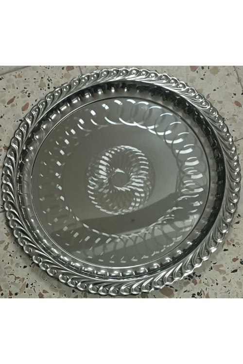 Çelik Sini Tepsi Yer Sofrası 47Cm