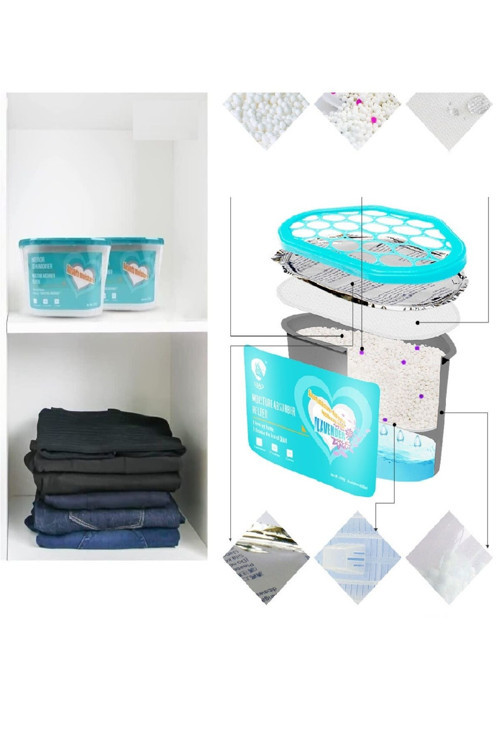 600 Ml Nem Alıcı Rutubet Giderici Aparat - Limonlu Mutfak Salon Banyo Küf Koku Alıcı Granül