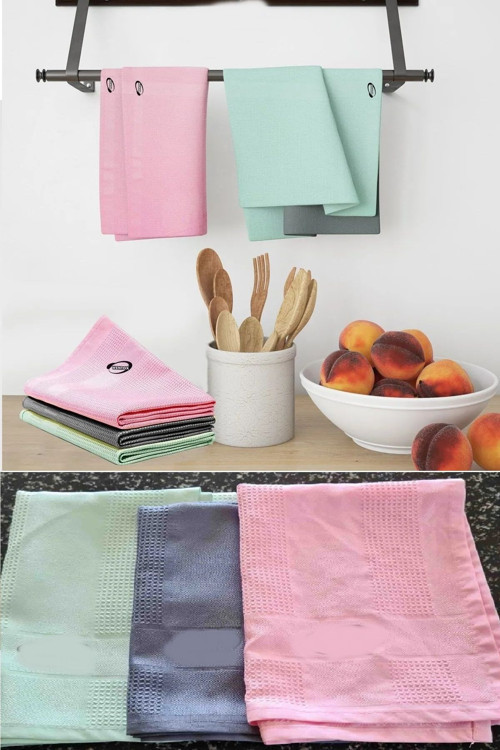 3 Adet Gerçek Mikrofiber Temizlik Bezi (40X60 Cm) - İz Bırakmaz Cam Ev Araba Temizlik Bezi