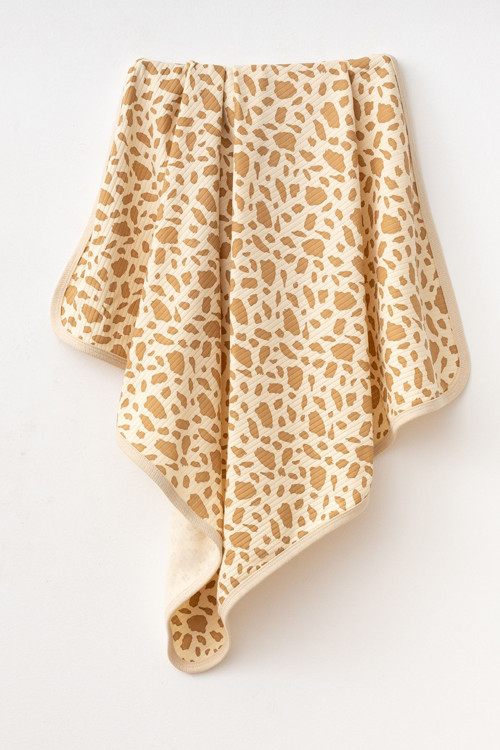 YukobabyBebeğinizİçinEnDoğalıLeoparlıNaturelPamuklu80X90CmTekKatBebekBattaniyeYk53243
