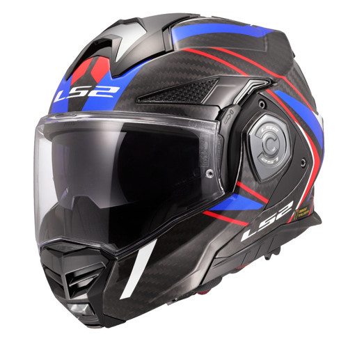 Advant X Karbon Future 2 Beyaz Mavi Çene Açılır Kask