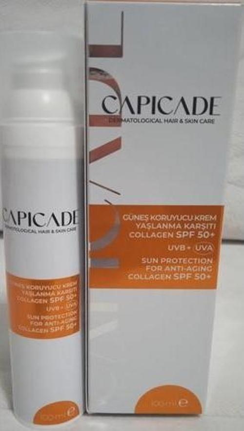 Spf50+ Güneş Koruyucu Kremi Yaşlanma Karşıtı Collagen 100Ml