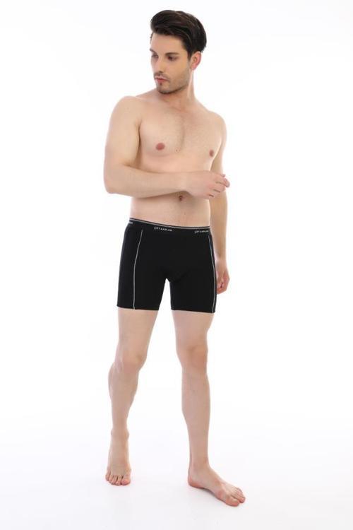 6 Adet Çift Kaplan Erkek Elastanlı Biyeli Boxer 855