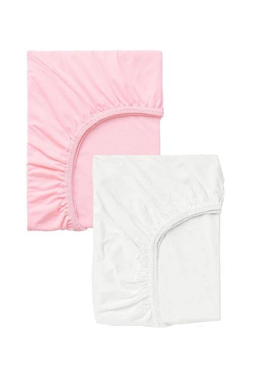 2 Adet 50 x 90 x 10 cm Anne Yanı Lastikli Penye Kumaş Bebek Çarşafı