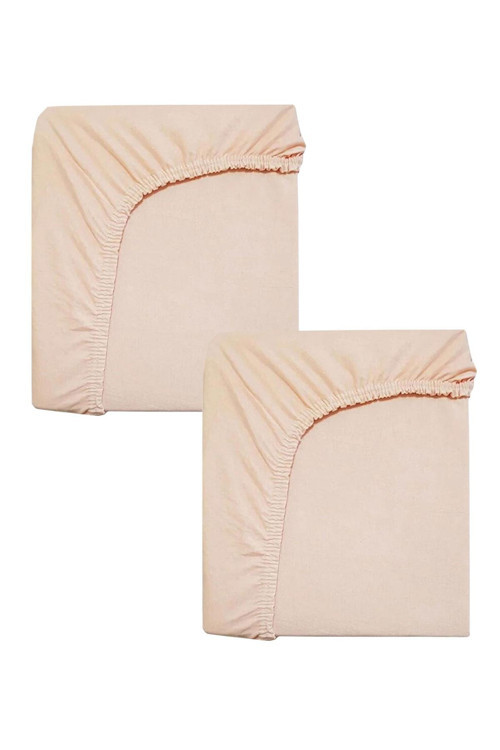 2 Adet 50 x 90 x 10 cm Anne Yanı Lastikli Penye Kumaş Bebek Çarşafı