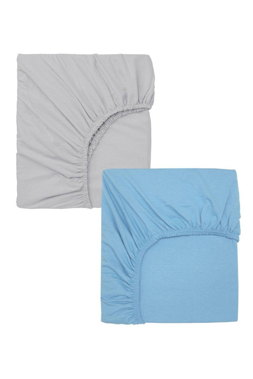 2 Adet 50 x 90 x 10 cm Anne Yanı Lastikli Penye Kumaş Bebek Çarşafı