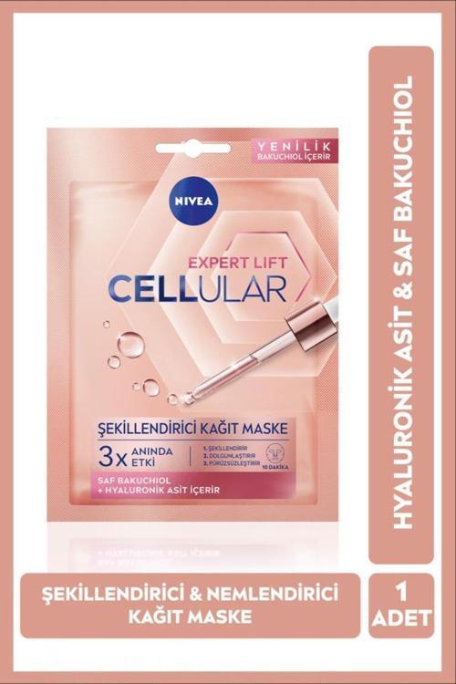 Cellular Expert Lift Şekillendirici Yüz Kağıt Maskesi, Doğal Retinol Alternatifi Saf Bakuchiol
