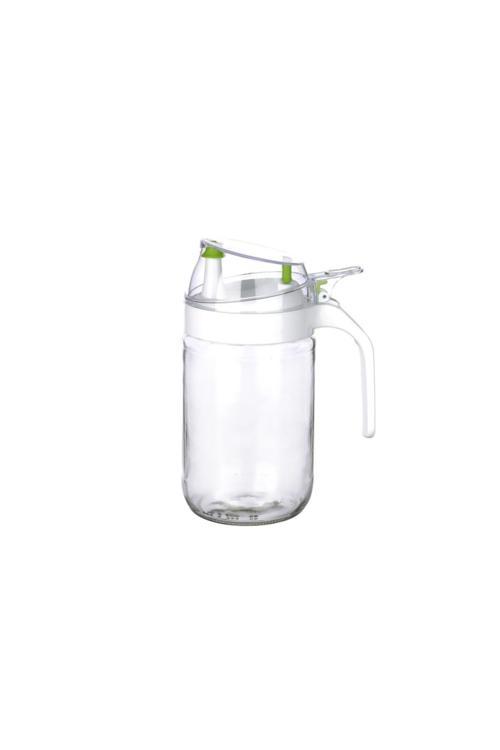 Plastik Damlatmaz Kapaklı Oilcon Yağlık 660ml Beyaz Kc-345