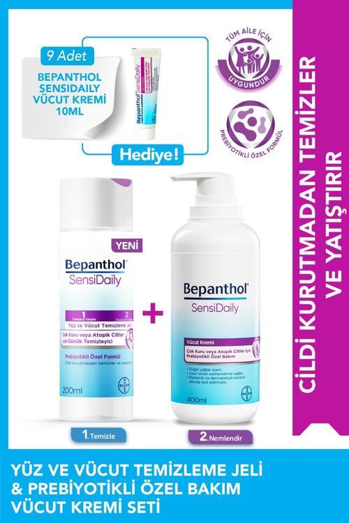 SensiWash Yüz ve Vücut Temizleme Jeli 200ml + Sensidaily 400ml + Mini Boy Hediye - Çok Kuru Atopik Ciltler, Günlük Vücut